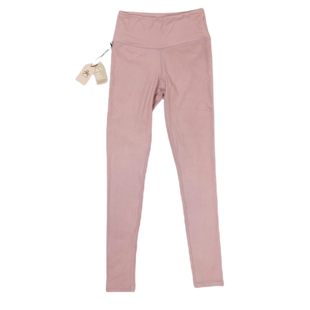 NWT Wolven x Sweat Yoga Plain Leggings in Dusty Mauve Size X-small - Picture 2 of 9